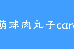 萌球肉丸子care