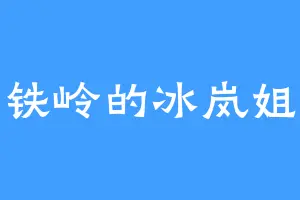 铁岭的冰岚姐