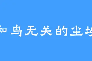 和鸟无关的尘埃