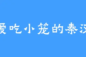 爱吃小笼的秦汉