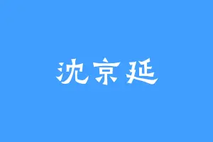 沈京延