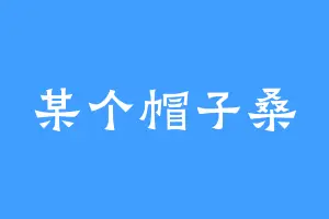 某个帽子桑