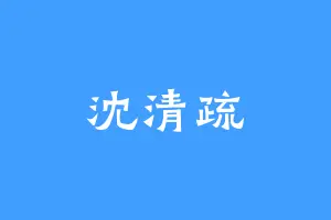 沈清疏