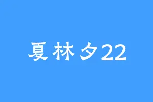 夏林夕22