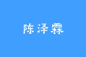 陈泽霖