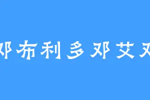 邓布利多邓艾邓