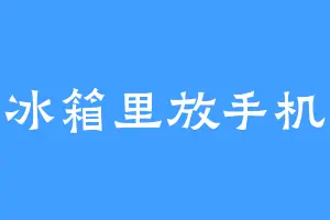 冰箱里放手机