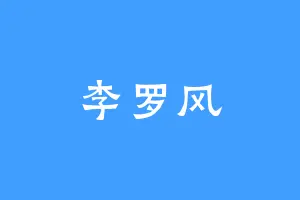 李罗风