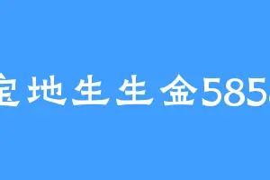 宝地生生金5858