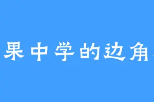 芒果中学的边角料