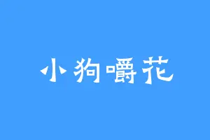 小狗嚼花