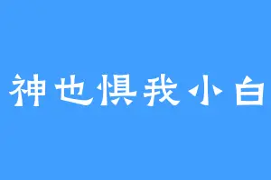 神也惧我小白