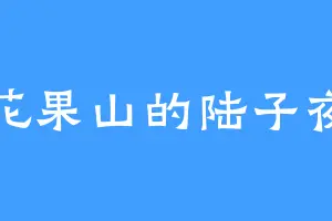 花果山的陆子夜