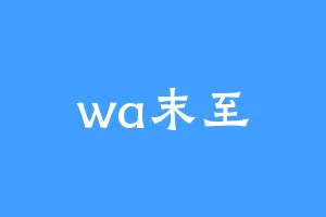 wa末至