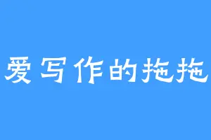 爱写作的拖拖