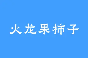 火龙果柿子